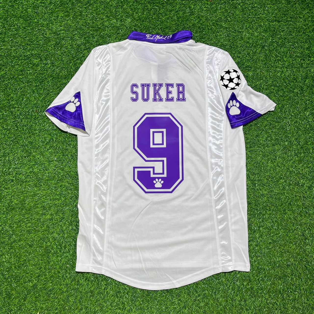 Davor Suker #9 Real Madrid 1998 1999 Home Retro Vintage Jersey