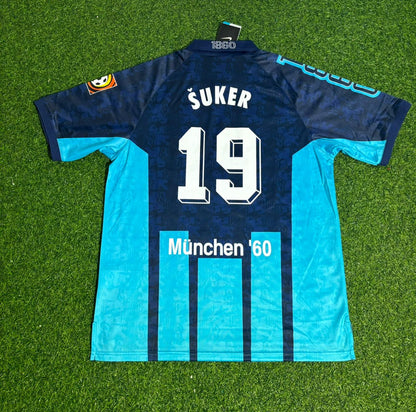 Maillot de football rétro domicile bleu Davor Šuker TSV 1860 München