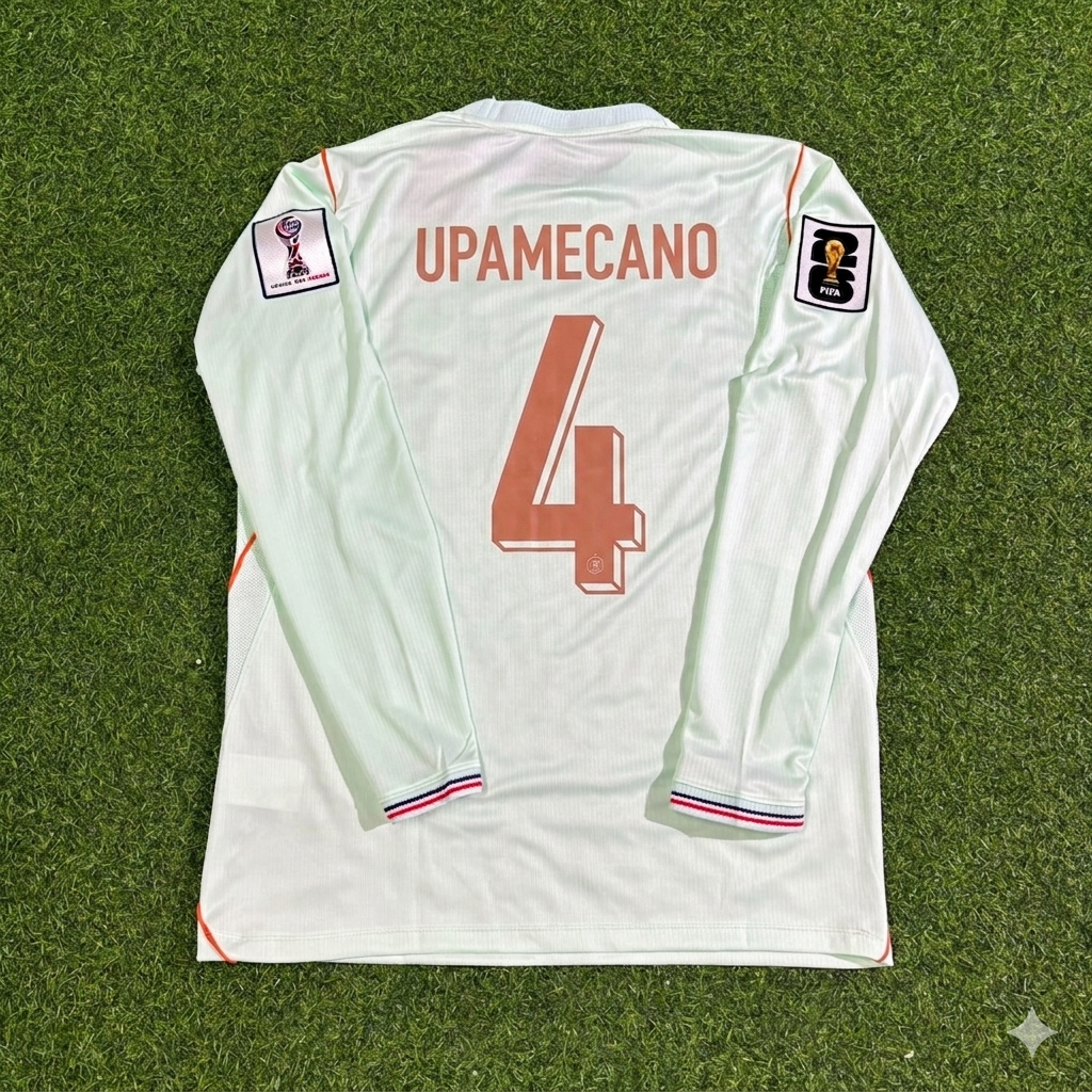 Dayot Upamecano #4 France 2026 World Cup Away Long Sleeve Jersey