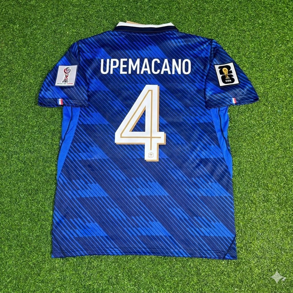 Dayot Upamecano 4 – Frankreich Heim-Trikot Fußball-Weltmeisterschaft 2026 Blau