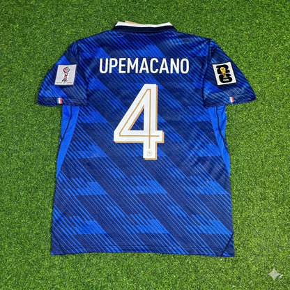 Dayot Upamecano 4- France Home 2026 World Cup Blue Football Jersey
