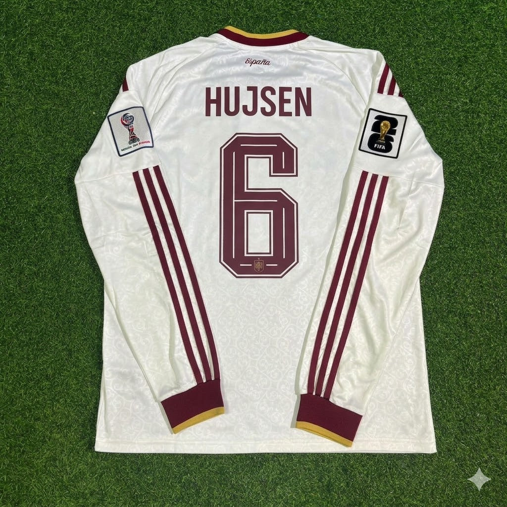 Dejan Huıjsen #6 Spain 2026 World Cup Away Long Sleeve Jersey Trikot Maillot
