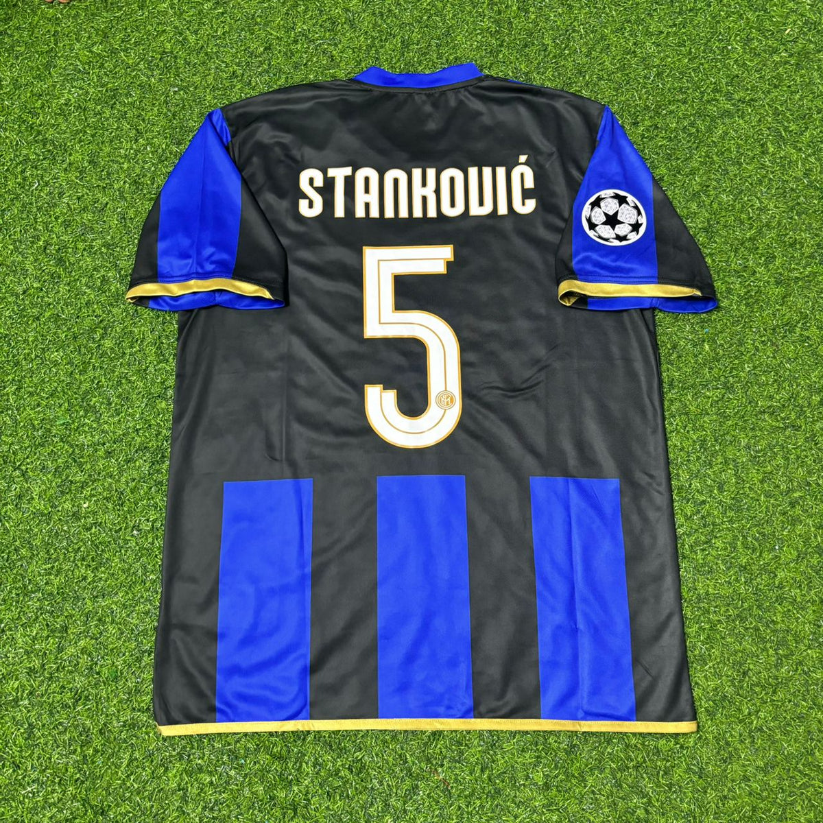 Dejan Stanković #5 Equipación de fútbol retro del Inter de Milán 2008-09