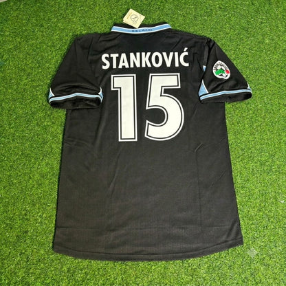 Maillot de football rétro noir Dejan Stankovic Lazio 1998/2000