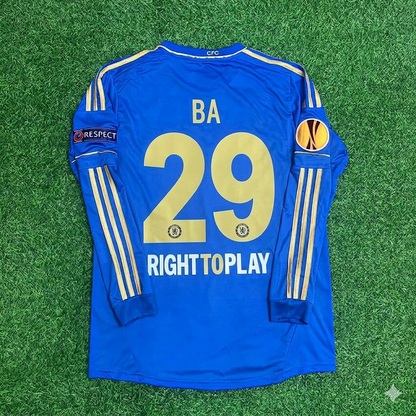 Maillot de football rétro bleu Chelsea 2013 – Finale de l’Europa League à Amsterdam – Demba Ba 29