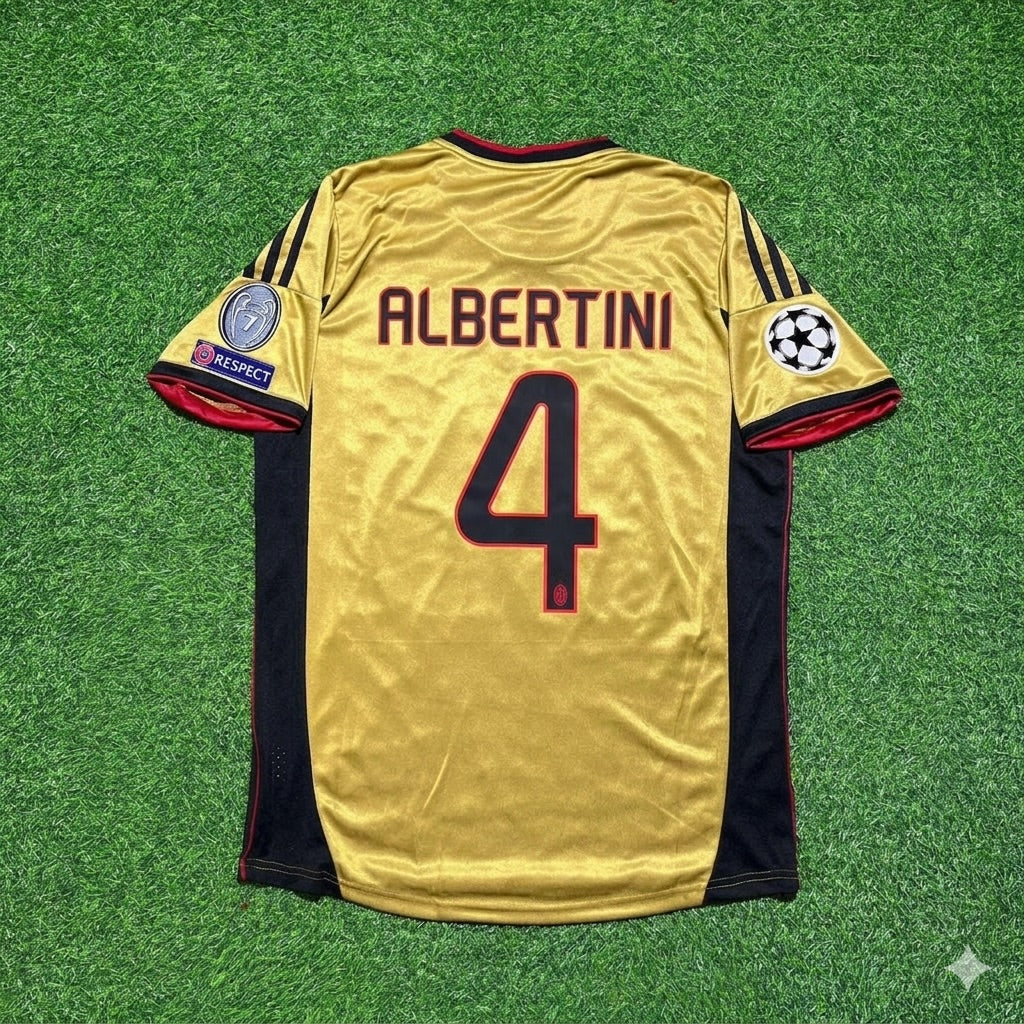 AC Milan Gold Retro Jersey – Demetrio Albertini 4