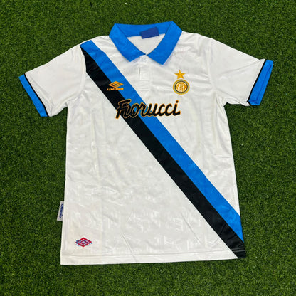 Dennis Bergkamp Inter Mailand 1997-1998 Auswärts Kinder Retro Fußball Trikot