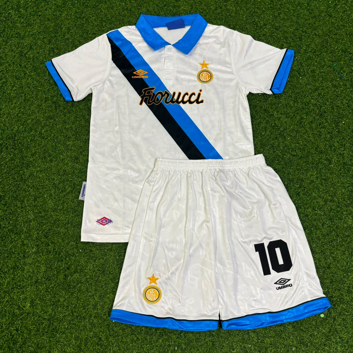 Dennis Bergkamp Inter Mailand 1997-1998 Auswärts Kinder Retro Fußball Trikot