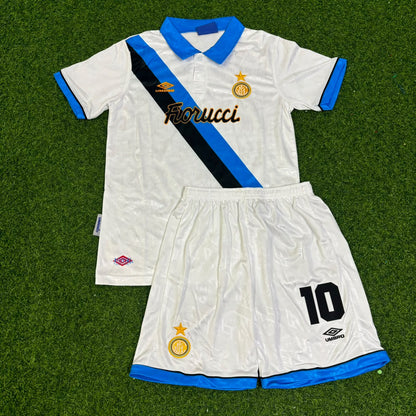 Dennis Bergkamp Inter Mailand 1997-1998 Auswärts Kinder Retro Fußball Trikot