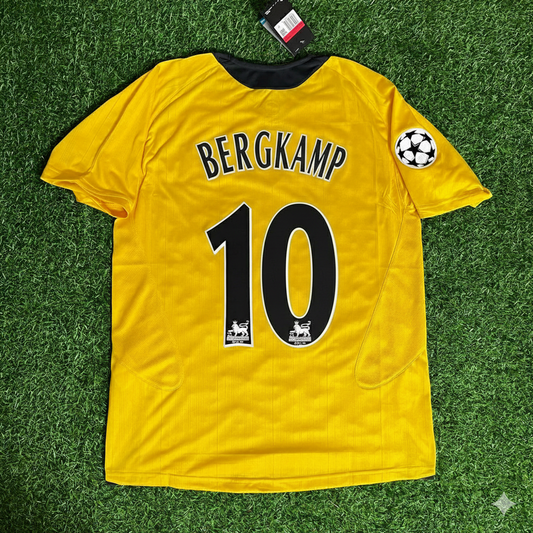Dennis Bergkamp 10 - Arsenal 2005/06 Gelbes Retro Trikot