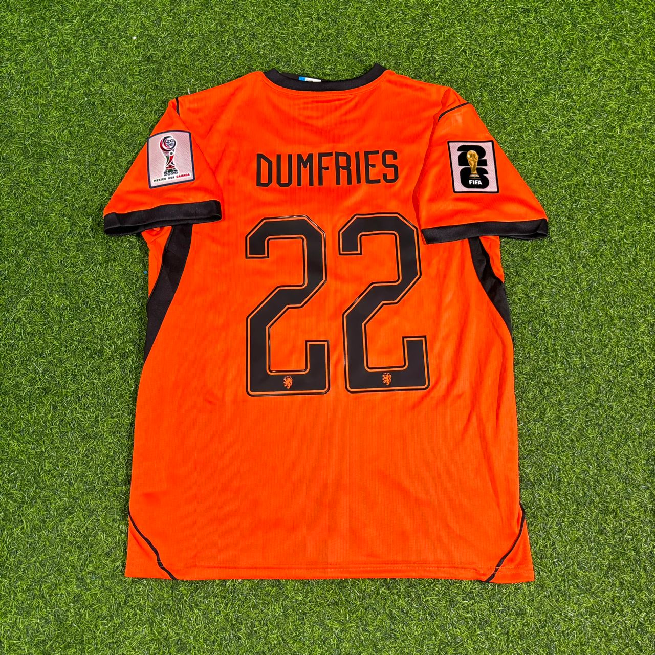 Denzel Dumfries Netherlands 2026 World Cup Home Football Jersey