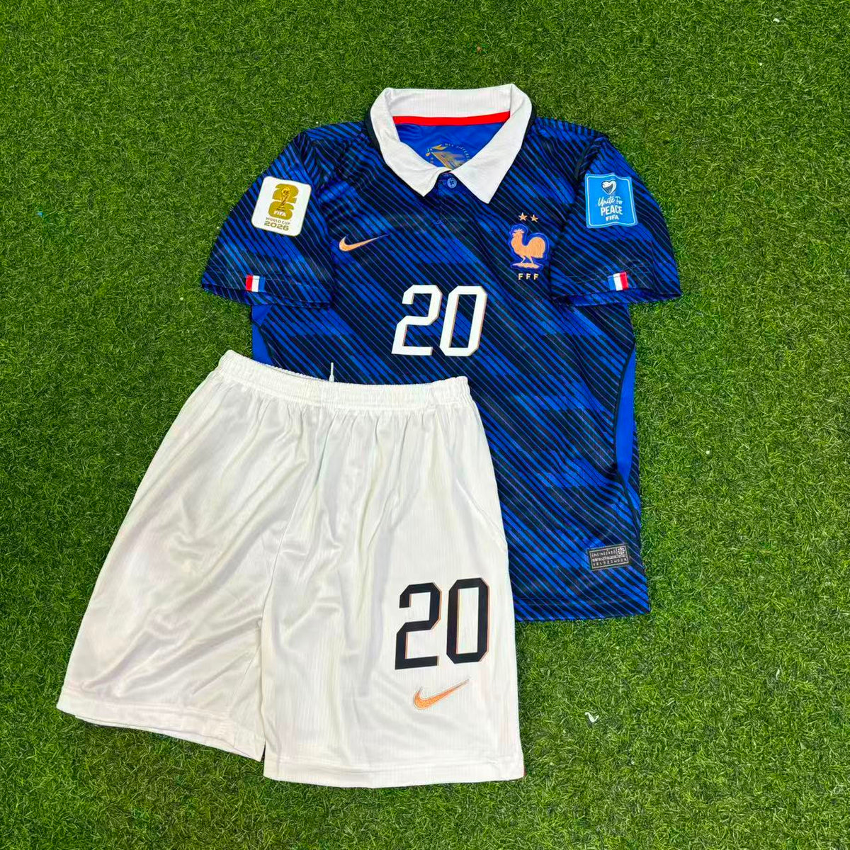 Desire Doue #20 Frankreich WM 2026 Kinder-Fußballtrikot Heim