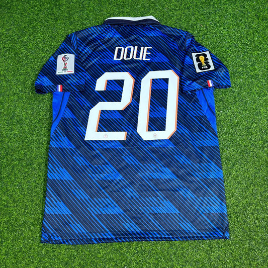 Désiré Doué 20 – Frankreich Heimtrikot für die WM 2026, Blau