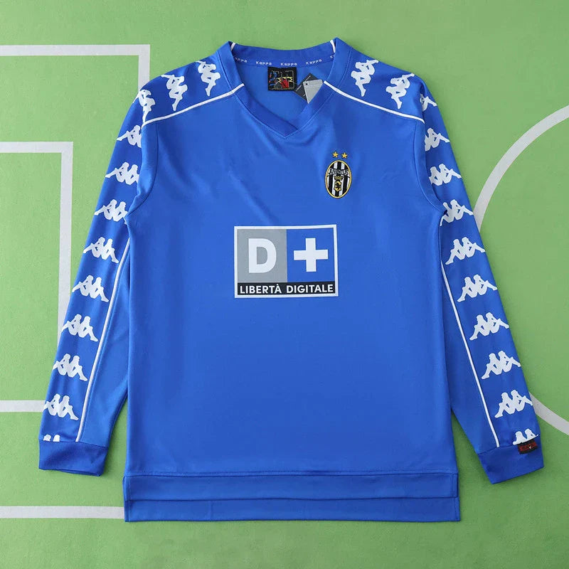 Juventus FC 99/00 Season Away Blue Retro Jersey Trikot Soccer Shirt