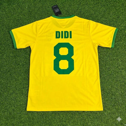 Didi Brasilien Retro Heim-Fußballtrikot Trikot Maillot