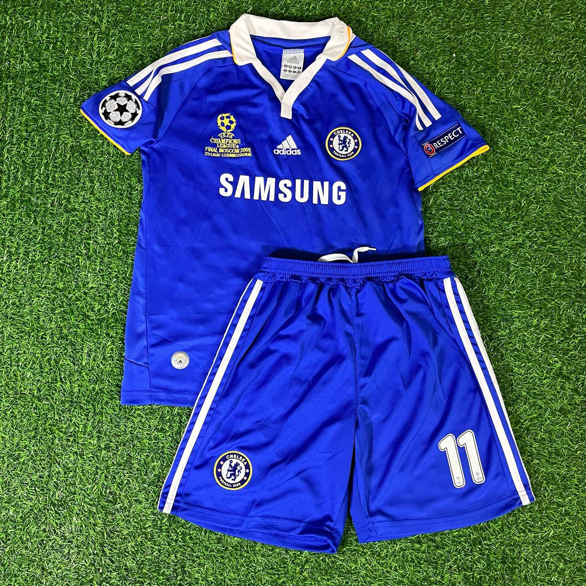 Didier Drogba 11 – Chelsea 2008 Ligue des Champions Finale Maillot Enfant