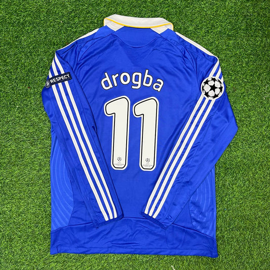 Chelsea 2008 Champions League Final Long Sleeve Football Jersey – Didier Drogba
