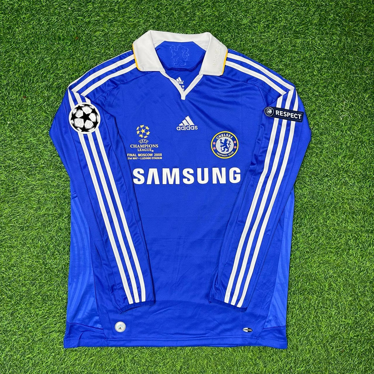 Maillot de football à manches longues Chelsea – Finale de la Ligue des champions 2008 – Michael Ballack