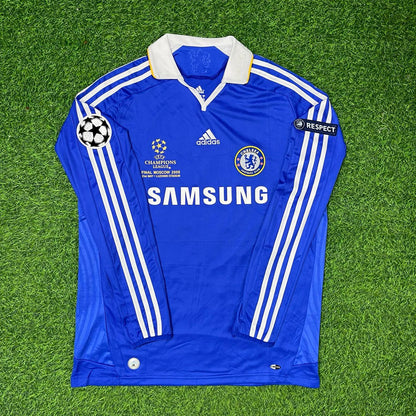 Maillot de football à manches longues Chelsea – Finale de la Ligue des champions 2008 – Michael Ballack