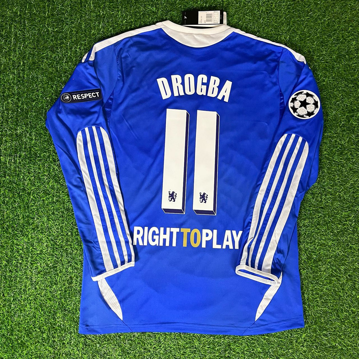 Didier Drogba Chelsea Champions League 2012 München Finale Retro Langarmtrikot