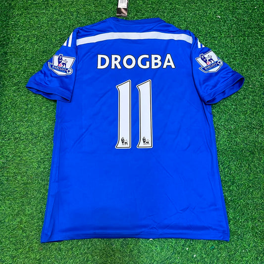 Didier Drogba Chelsea 2014/15 blaues neues Saison Trikot-Set