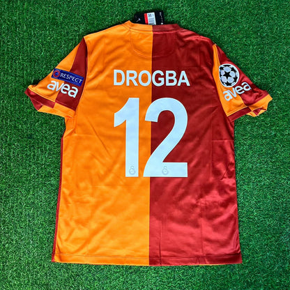 Didier Drogba #12 Galatasaray Retro 2012-2013 Sezonu Formasi Home Jersey Trikot Maillot Soccer Shirt