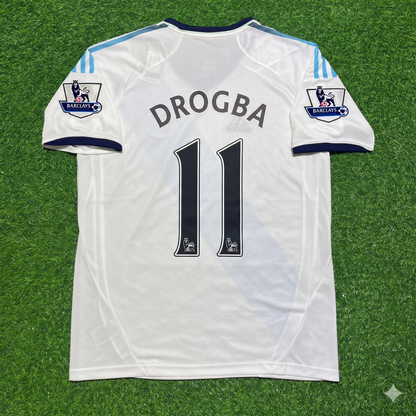 Camiseta de fútbol retro blanca del Chelsea – Didier Drogba