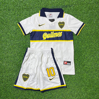 Diego Armando Maradona 10 Boca Juniors Retro Kinder Fußballtrikot-Set