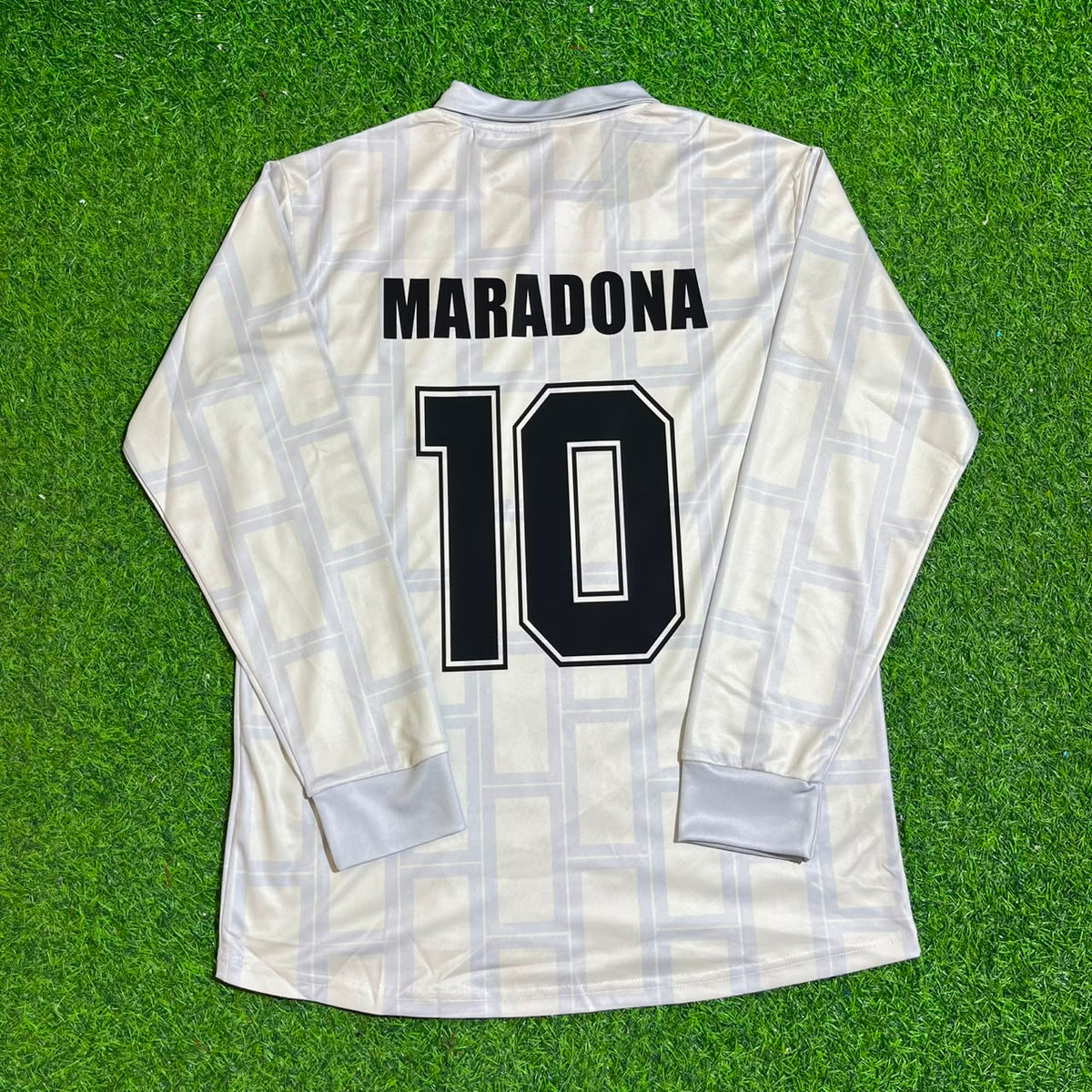 Diego Maradona Argentinien 1986 Saison Heim Langarm Retro Trikot Fußballtrikot