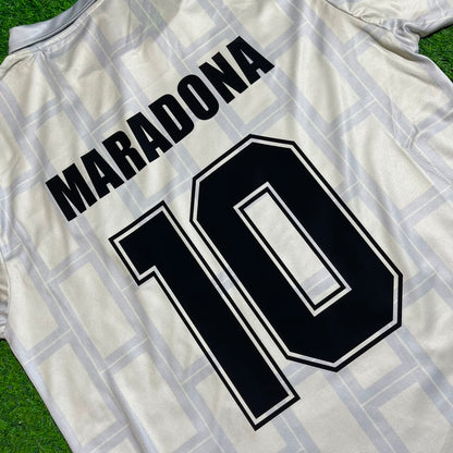 Diego Maradona Argentinien 1986 Saison Heim Langarm Retro Trikot Fußballtrikot