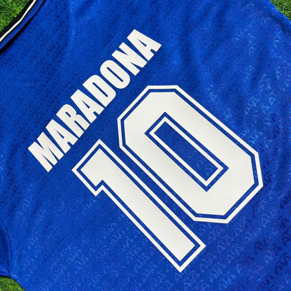 Argentina 1994 World Cup Long Sleeve Blue Kids Retro Football Jersey – Diego Maradona