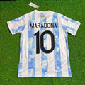 Diego Armando Maradona 10 - Argentina Retro Kit Jersey Trikot Maillot Soccer Shirt