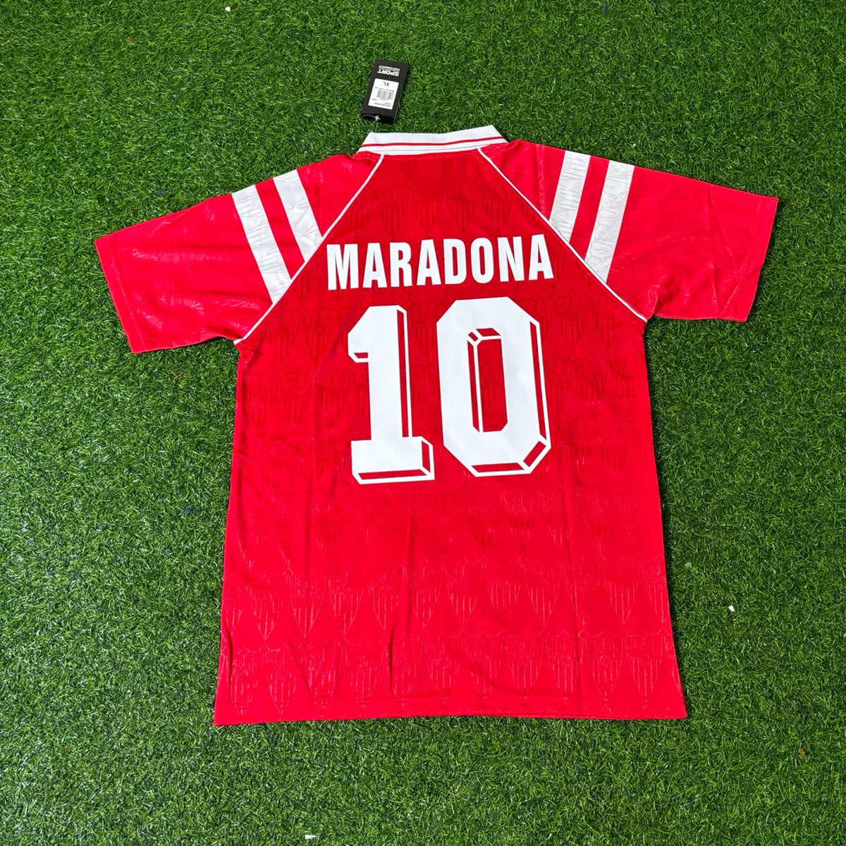 Diego Armando Maradona Sevilla 1992–1993 Rot Heim Retro Fußballtrikot Set