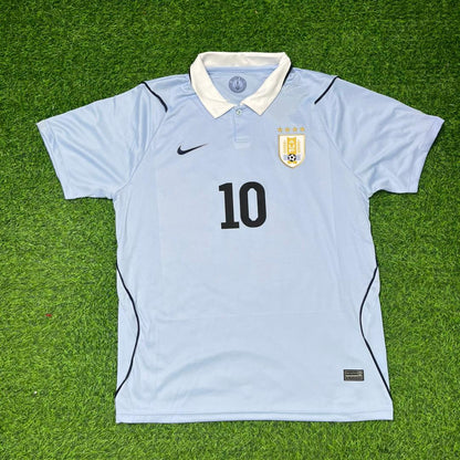 Diego Forlán #10 Uruguay WM-Gedenk-Sonder-Trikot blau