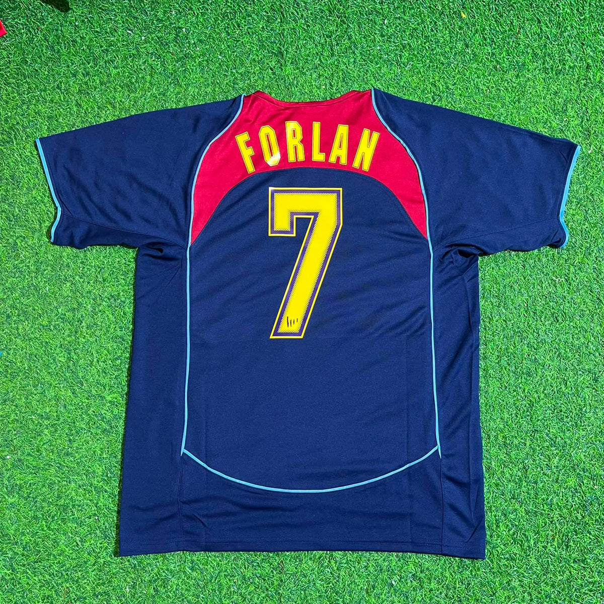 Diego Forlán #7 Atletico Madrid Black SpiderMan Retro Football Jersey