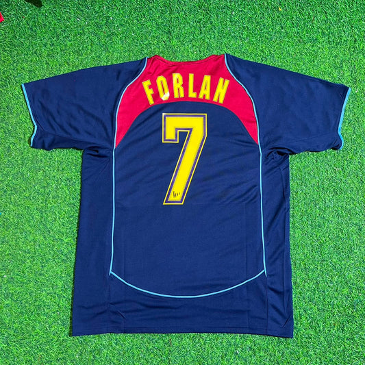 Maillot de football rétro Diego Forlán #7 Atletico Madrid Black SpiderMan