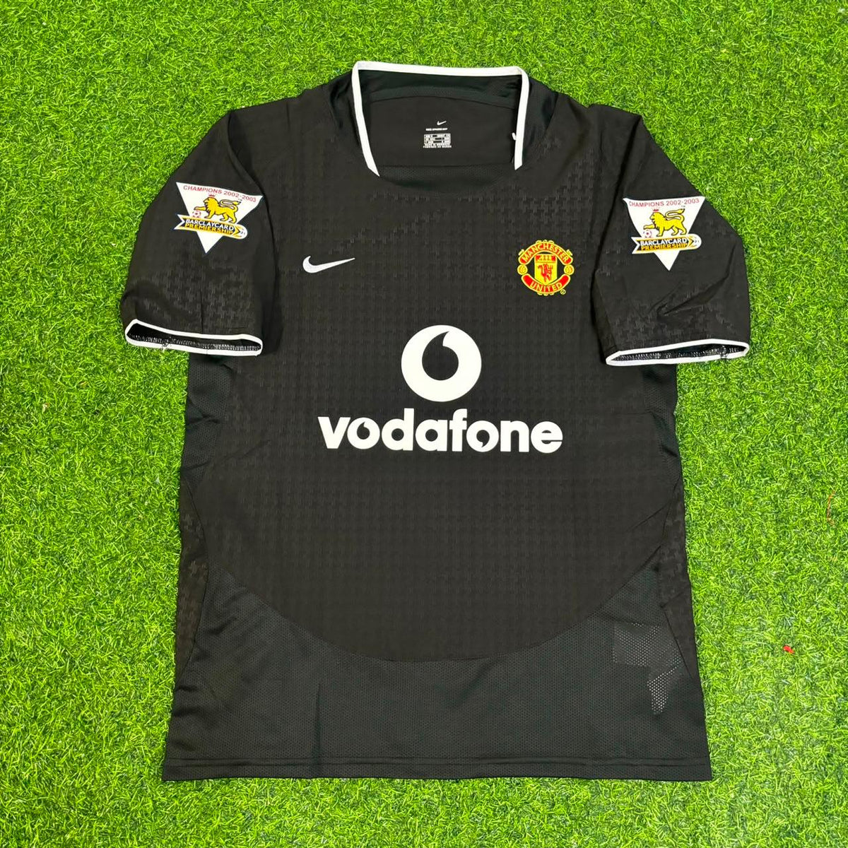 Paul Scholes Manchester United 2003-2004 Away Black Retro Football Jersey