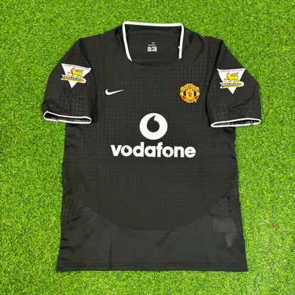 Ole Gunnar Solskjaer Manchester United 2003-2004 Away Black Retro Football Jersey