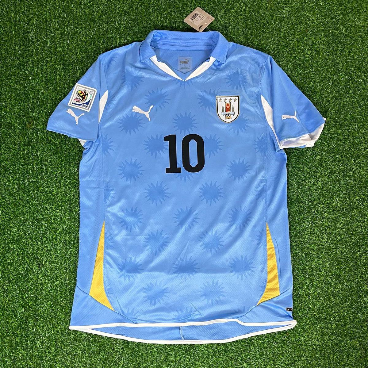 Diego Forlán Uruguay 2010 South Africa World Cup Blue Retro Jersey
