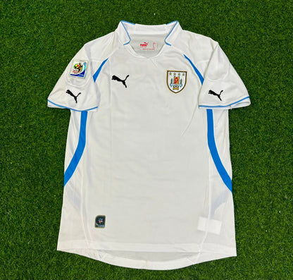 Diego Lugano Uruguay 2010 World Cup White Retro Football Jersey