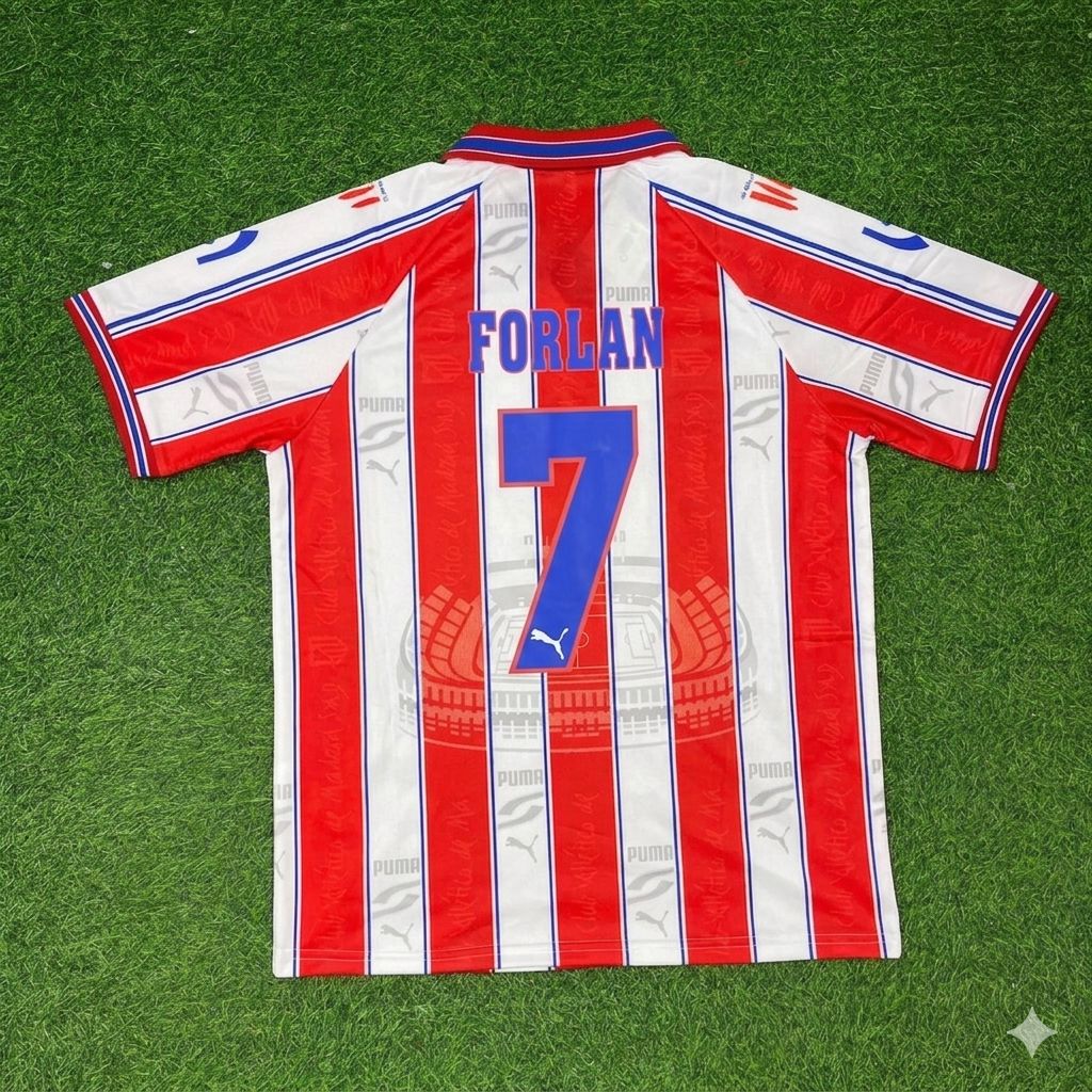 Diego Forlán Atlético Madrid Maillot de football rétro