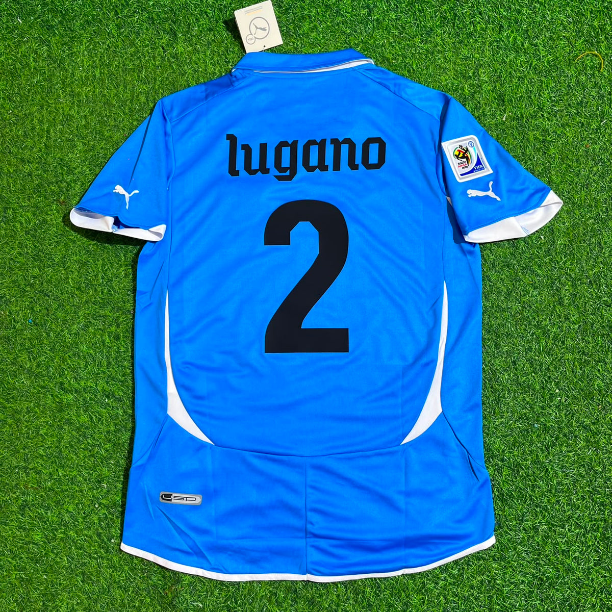 Diego Lugano Uruguay 2010 South Aftica World Cup Blue Retro Jersey Maglia