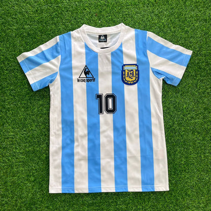 Diego Maradona Argentinien 1986 Heim Retro Fußballtrikot Set