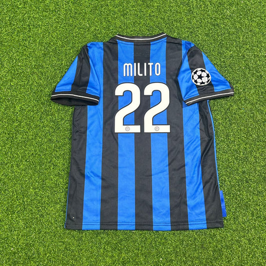 Diego Milito - Inter 2010 Champions League Final Jersey Soccer Trikot Maillot Maglia Soccer Shirt