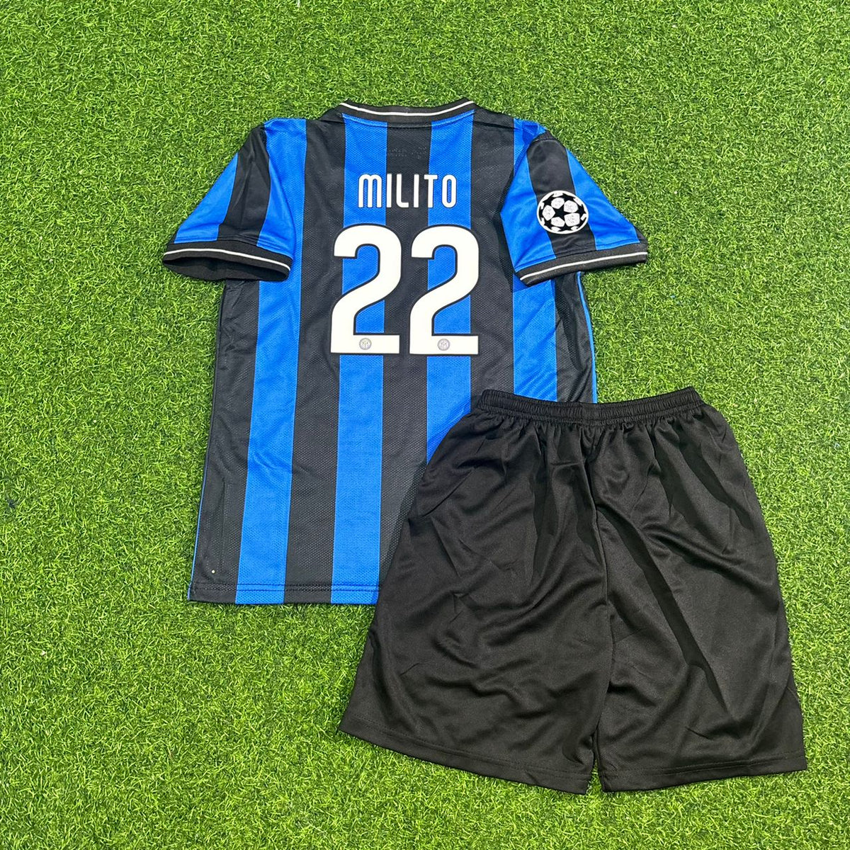Diego Milito Inter Mailand 2010 Champions League Finale Kinder-Fußballtrikot