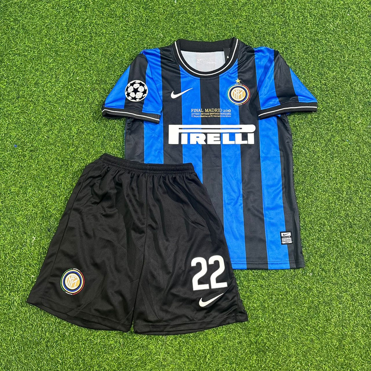 Diego Milito Inter Mailand 2010 Champions League Finale Kinder-Fußballtrikot