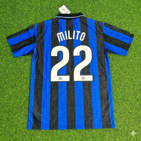 Diego Milito Inter Home Retro Football Jersey