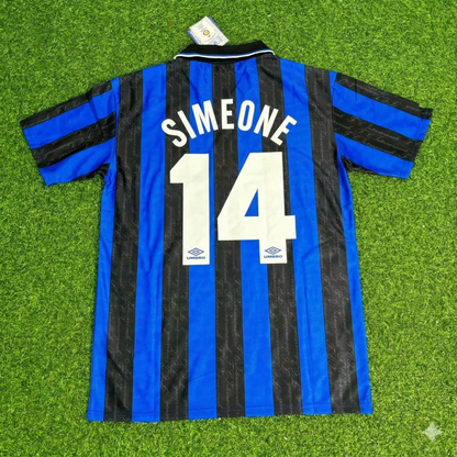 Diego Simeone Inter 1997-1998 Retro-Heim-Fußballtrikot