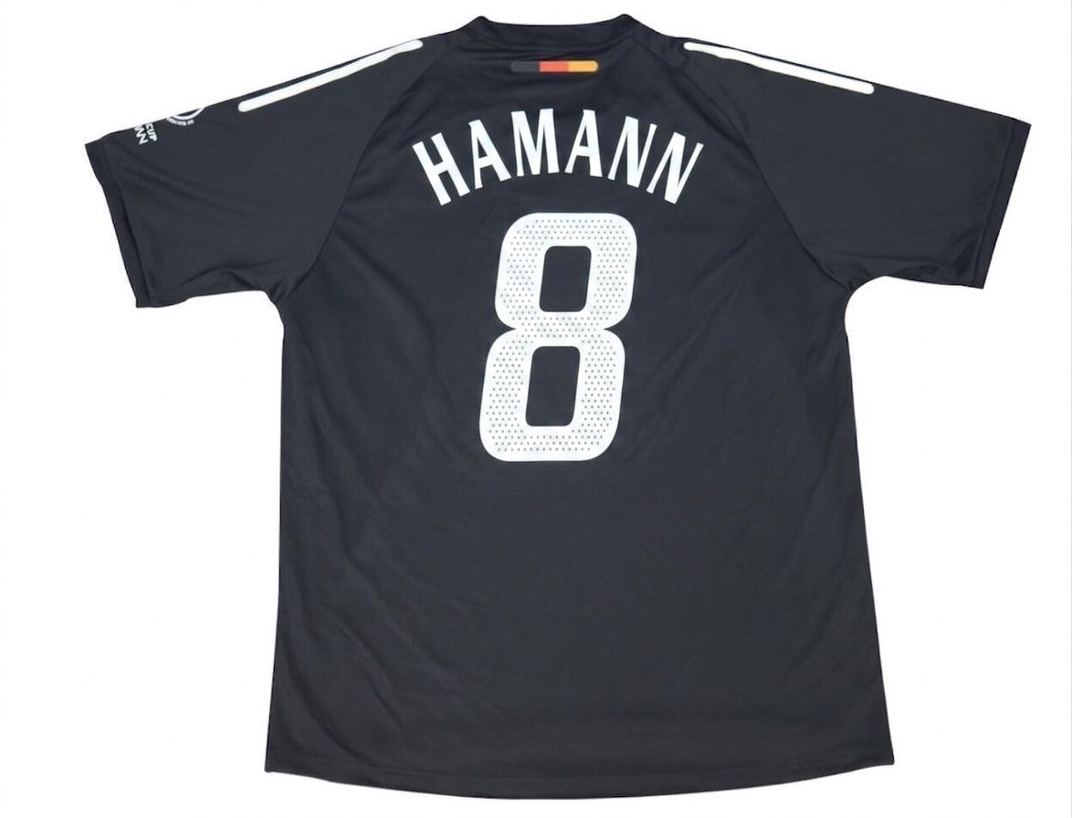 Dietmar Hamann Germany Deutschland 2002 World Cup Japan Korea Black Retro Jersey Trikot