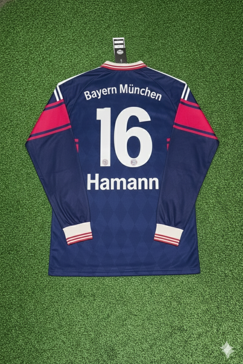 FC Bayern München 1997/98 Langarm-Heimtrikot Retro – Dietmar Hamann
